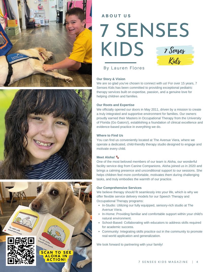 7 Senses Kids Magazine, Winter 2026, page 4
