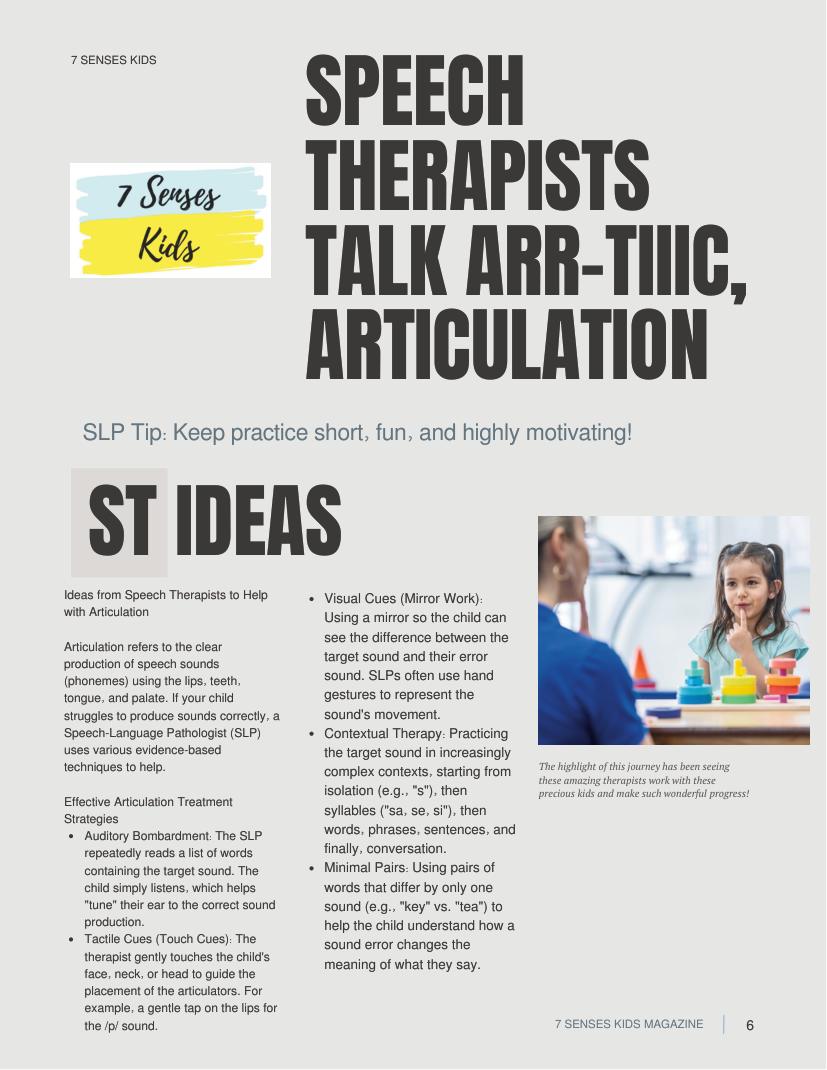 7 Senses Kids Magazine, Winter 2026, page 6